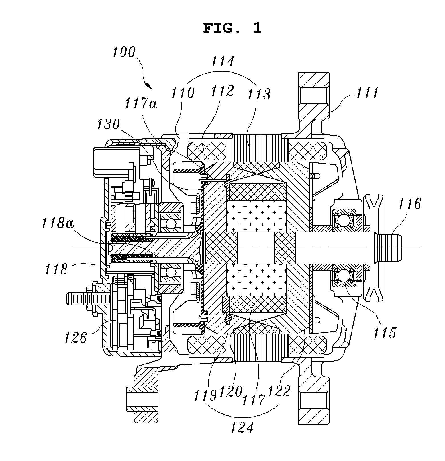 Connection structure and method of connecting field coil and lead wires in vehicle alternator