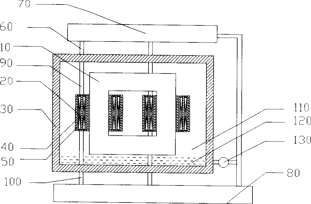 Sleeve type evaporative cooling transformer with oil-tank