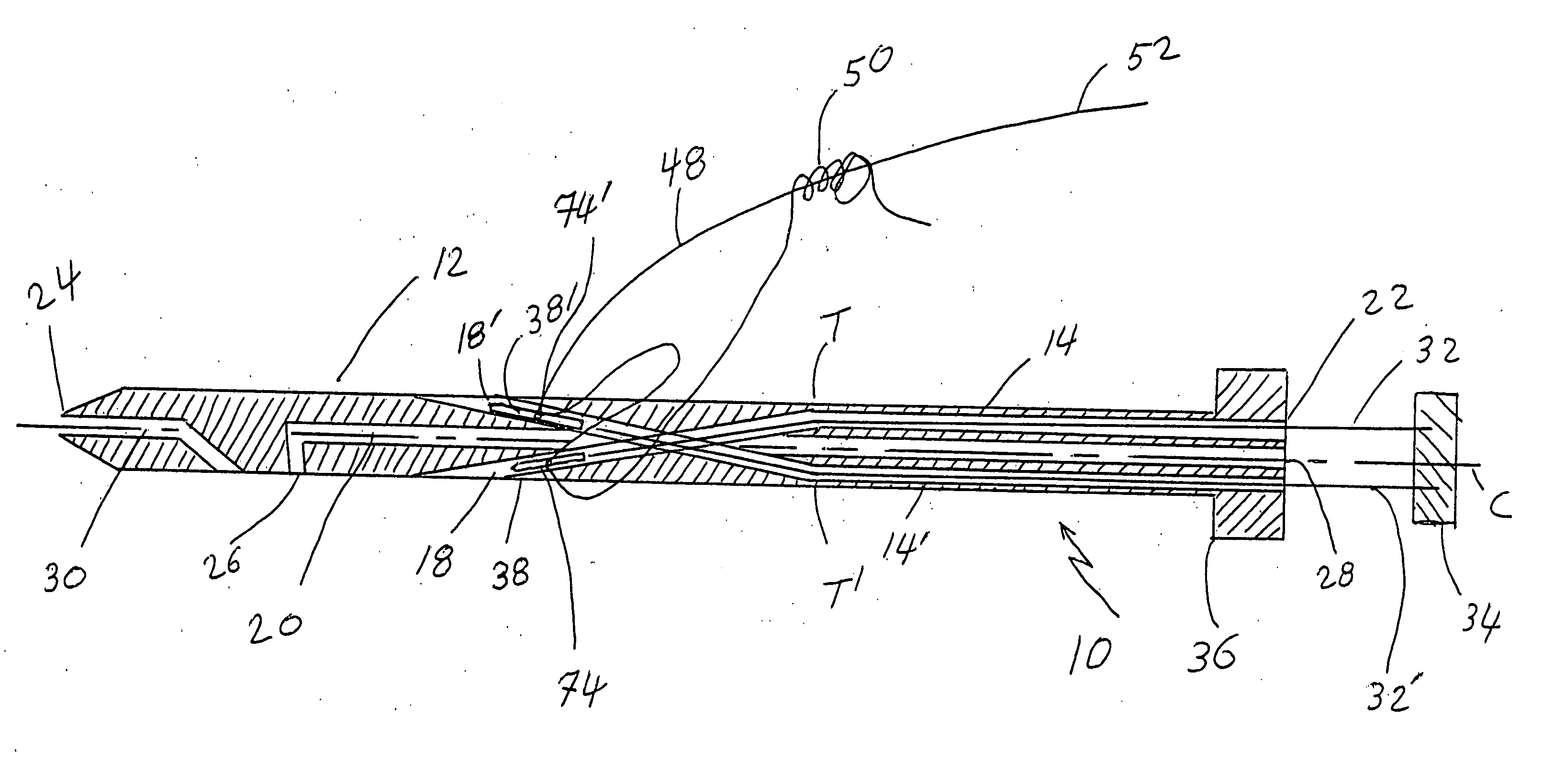 Device and method for suturing internal structures puncture wounds