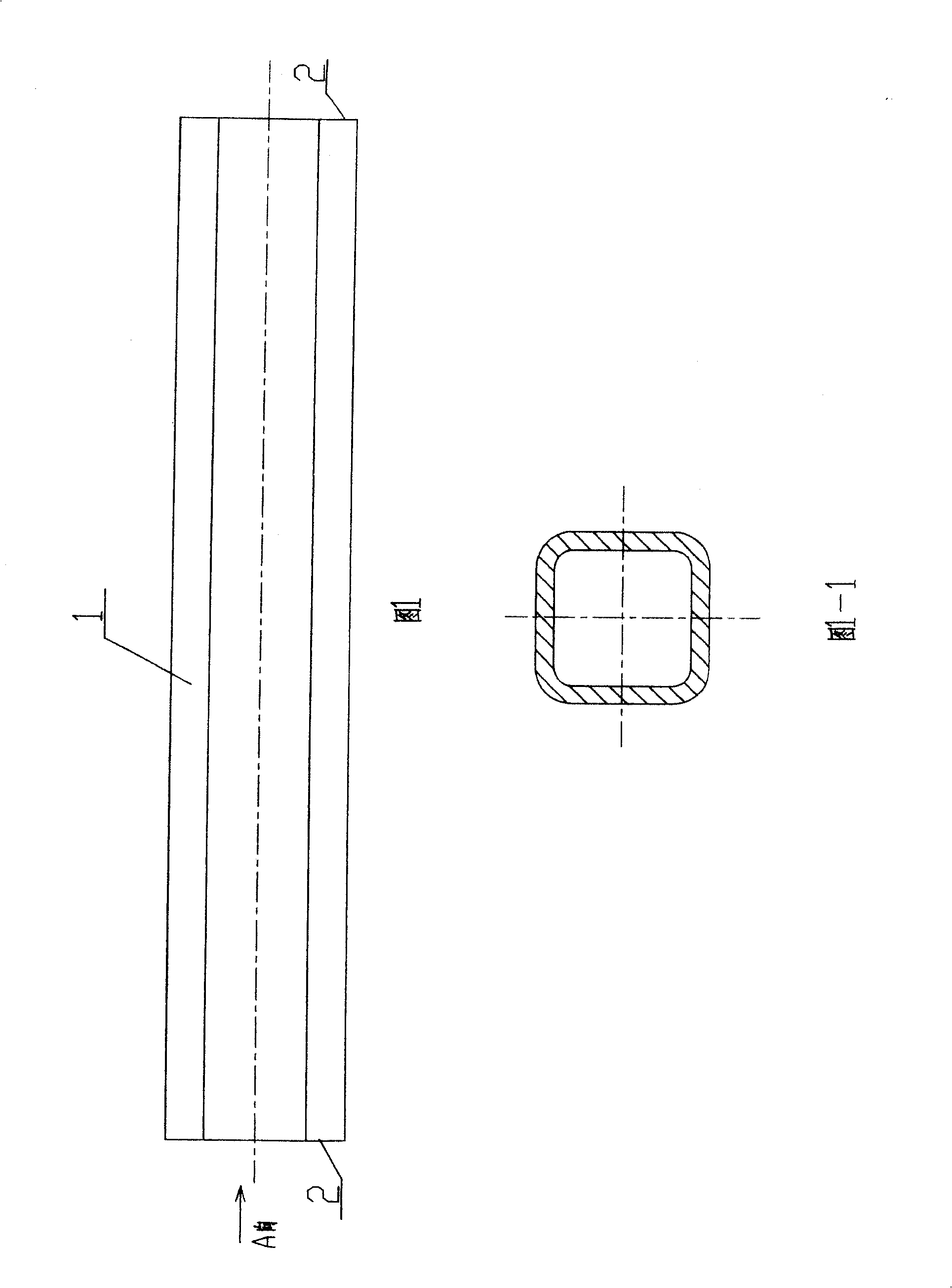 Vacuum electron beam welding process for square axle journal and axle pipe of support axle
