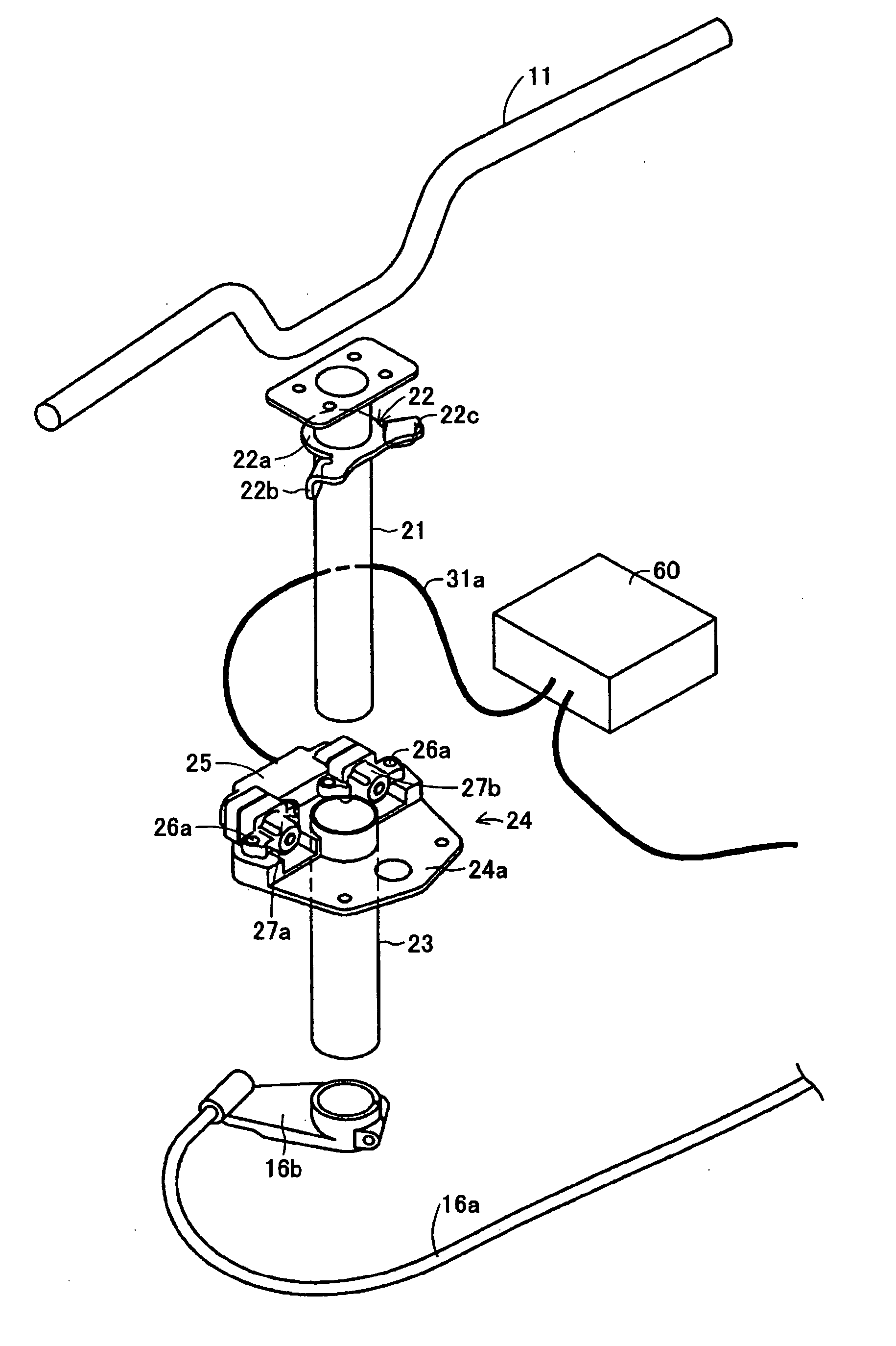 Steering-force detection device for steering handle of vehicle