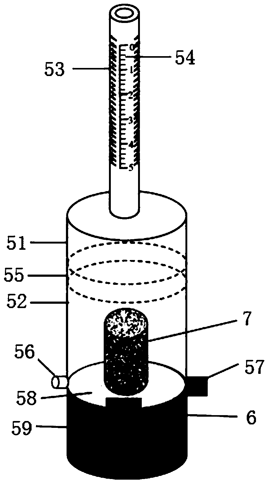 Imbibition device for performing spontaneous imbibition on-line monitoring in combination with nuclear magnetic resonance technology