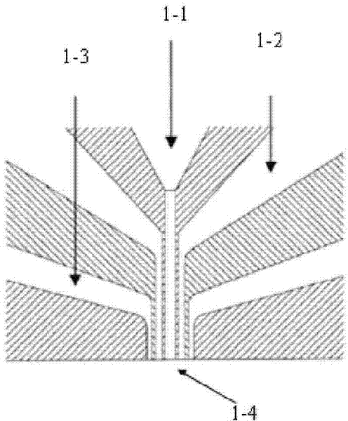 Double-layer composite hollow fiber nano-filtration membrane and preparation method and special tool thereof