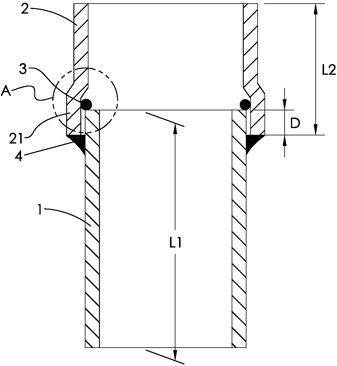 Connecting pipe structure, four-way reversing valve and air conditioner