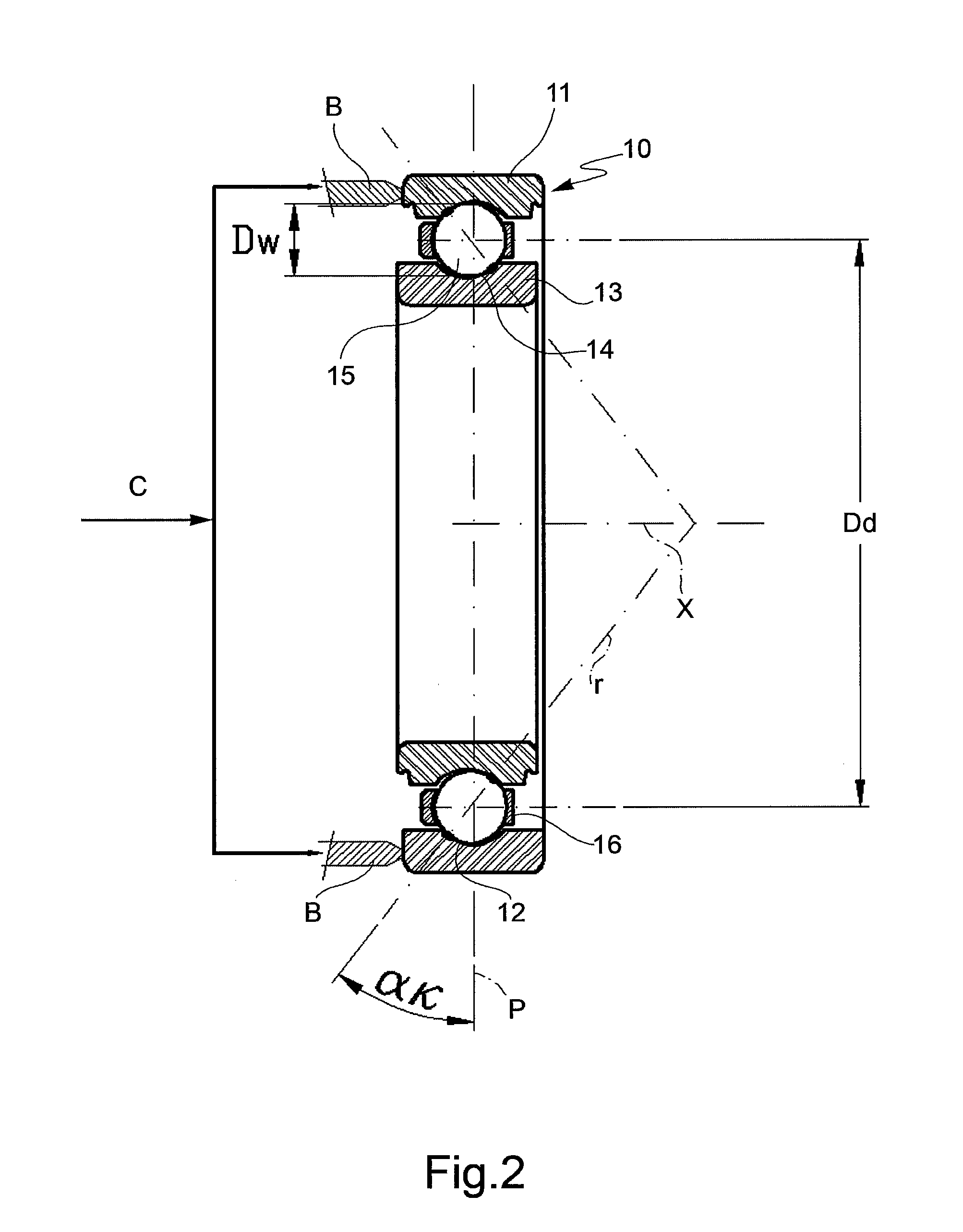 Method of Determining the Contact Angle of a Ball Bearing