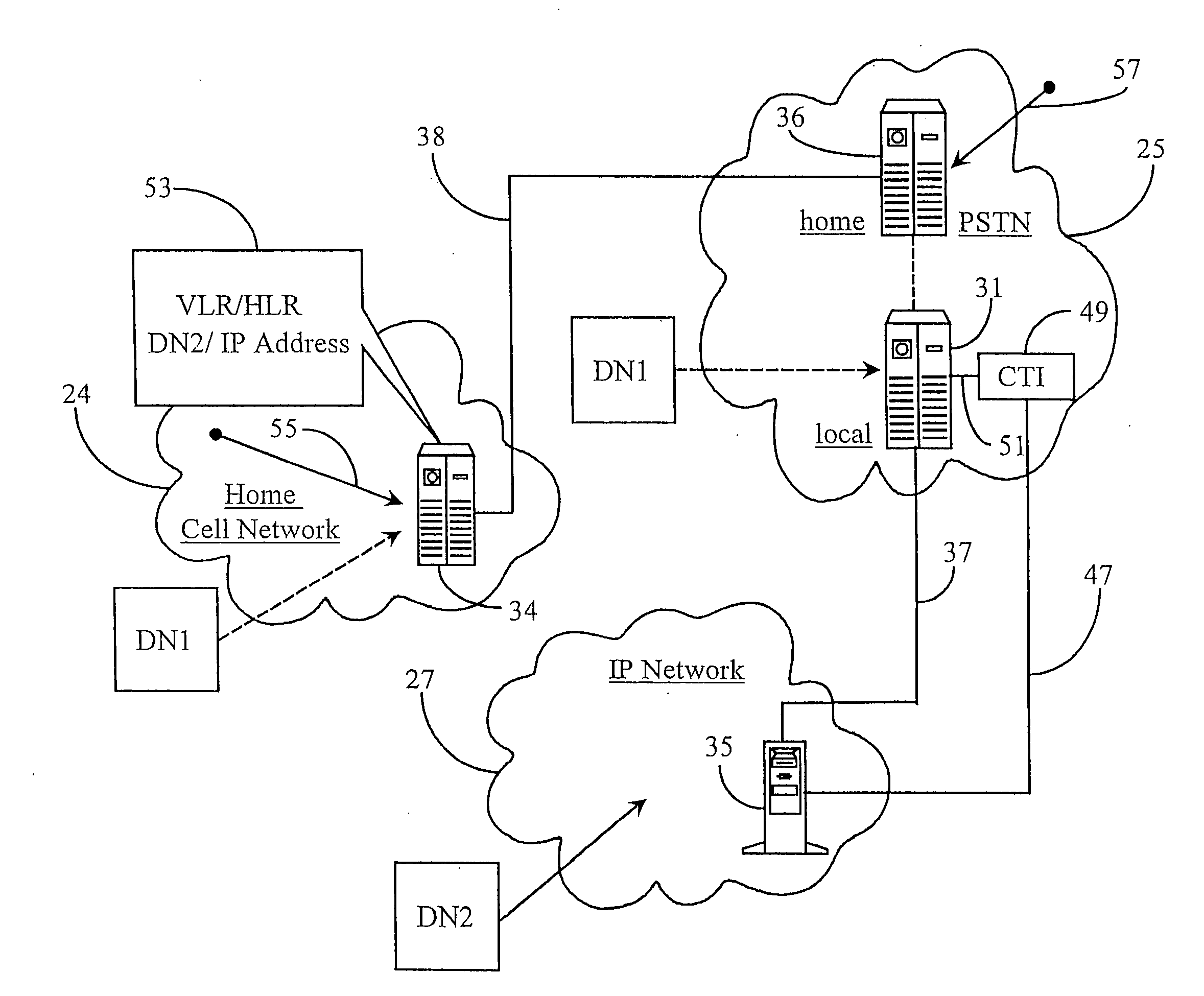 Telecommunication system for automatically locating by network connection and selectively delivering calls to mobile client devices