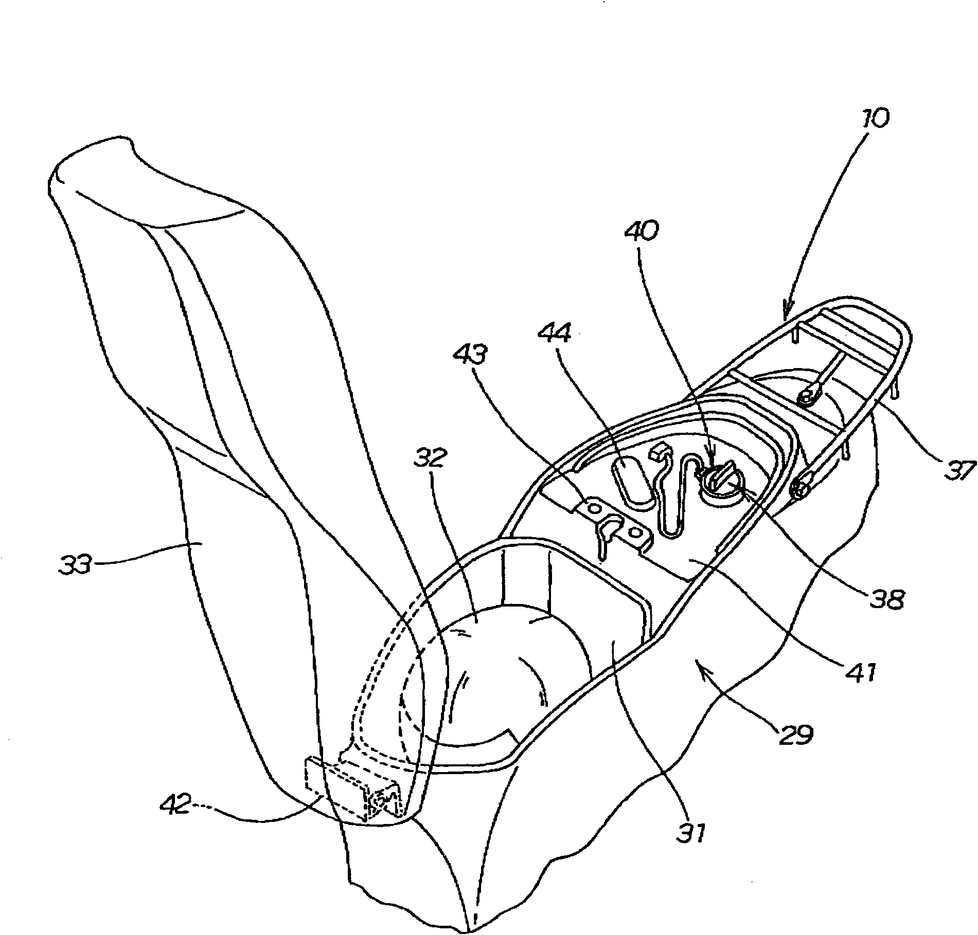 Component for preventing the losing of cover