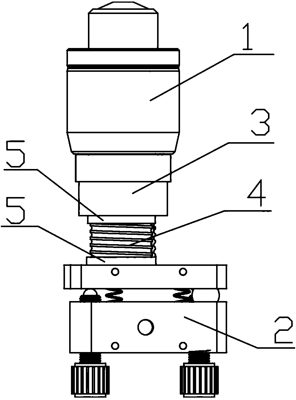A microscopic objective lens focusing adaptation device