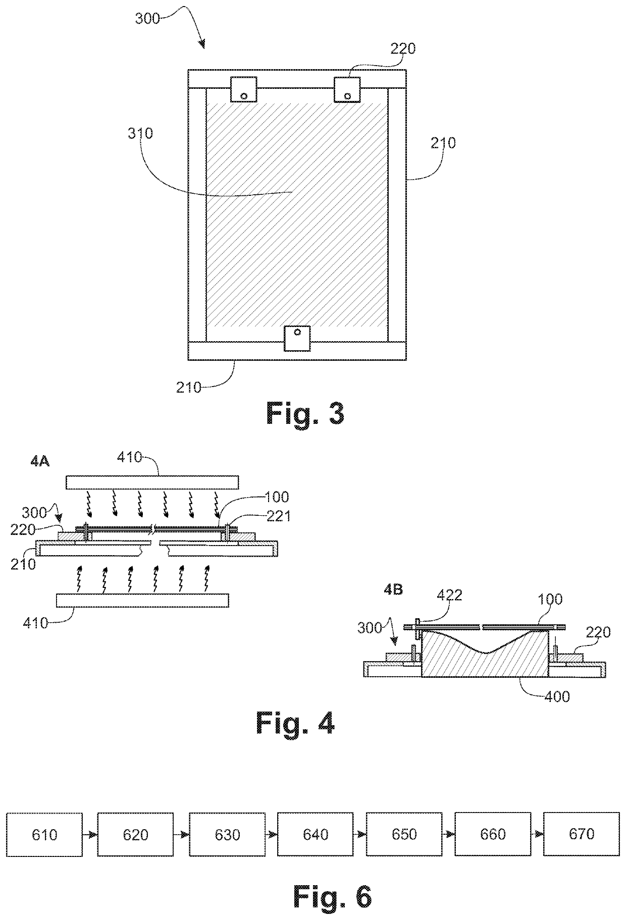 Device and method for forming a composite panel from a thermoplastic matrix