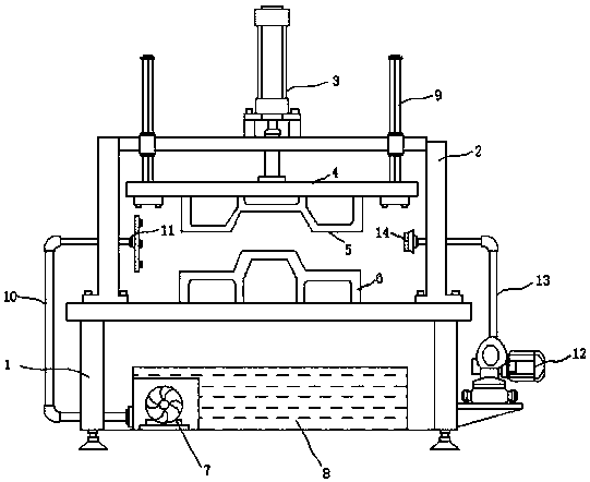 Die for producing autobody and die turnover mechanism