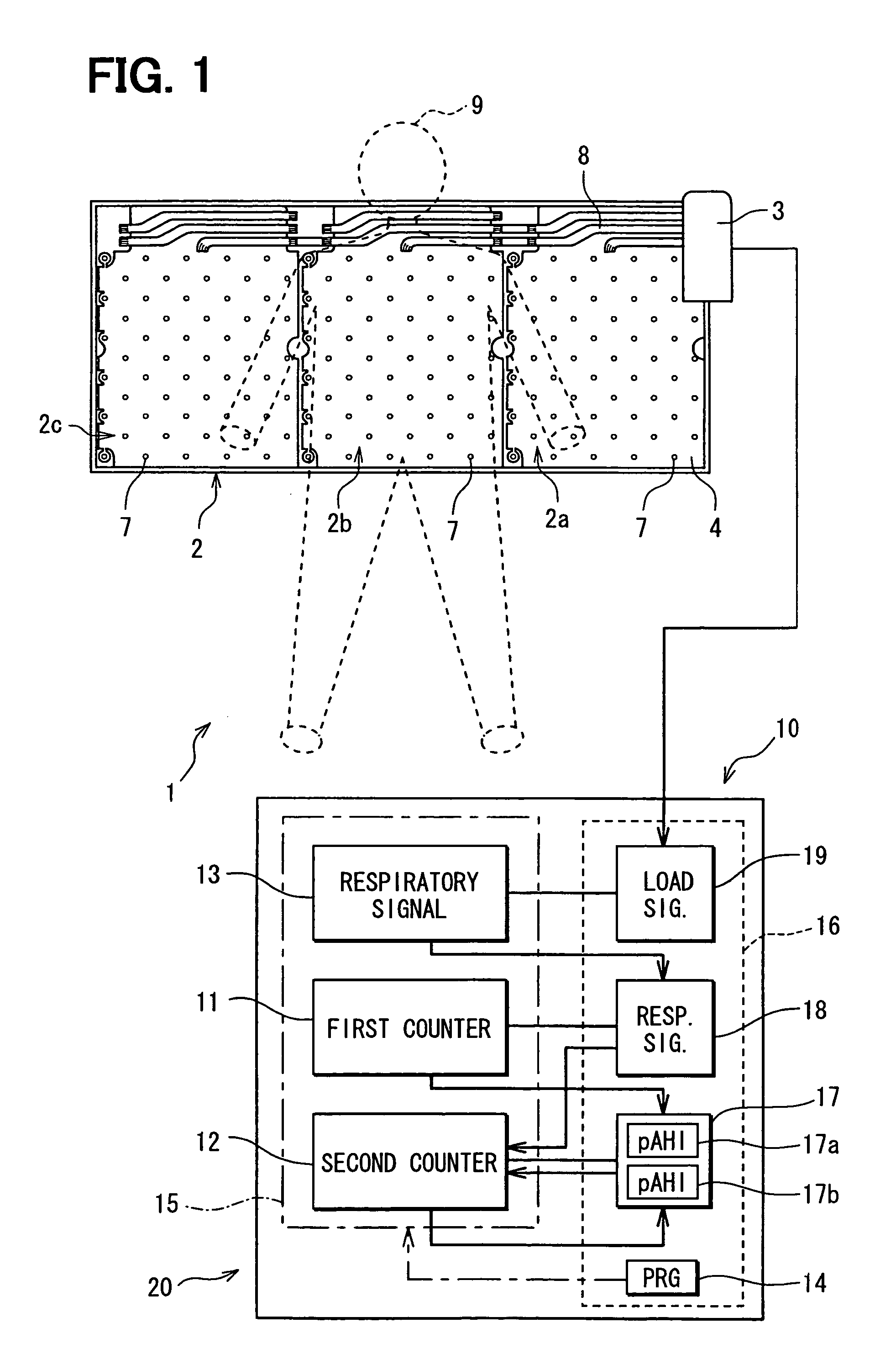 Method and apparatus of analyzing respiratory signals corresponding to changes in subject's loads applied to bed