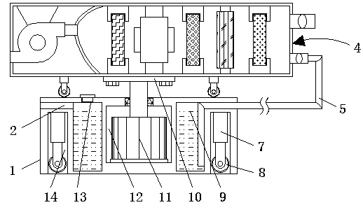 Indoor gas purifying device