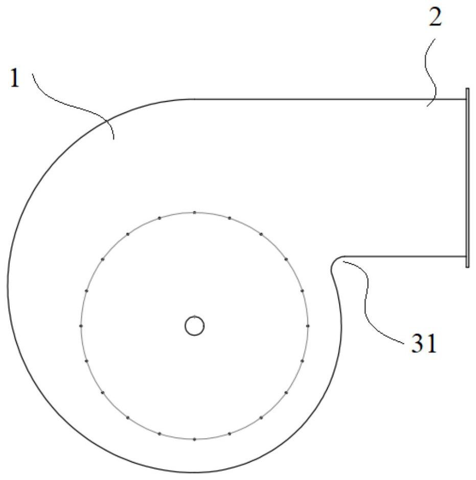 A noise reduction volute tongue structure and a centrifugal fan