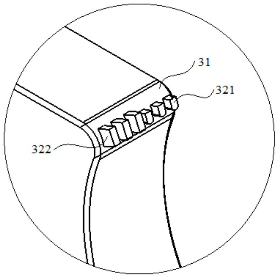 A noise reduction volute tongue structure and a centrifugal fan