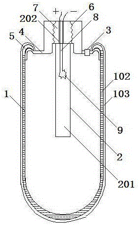 One-time graphene gas blaster and manufacturing method thereof