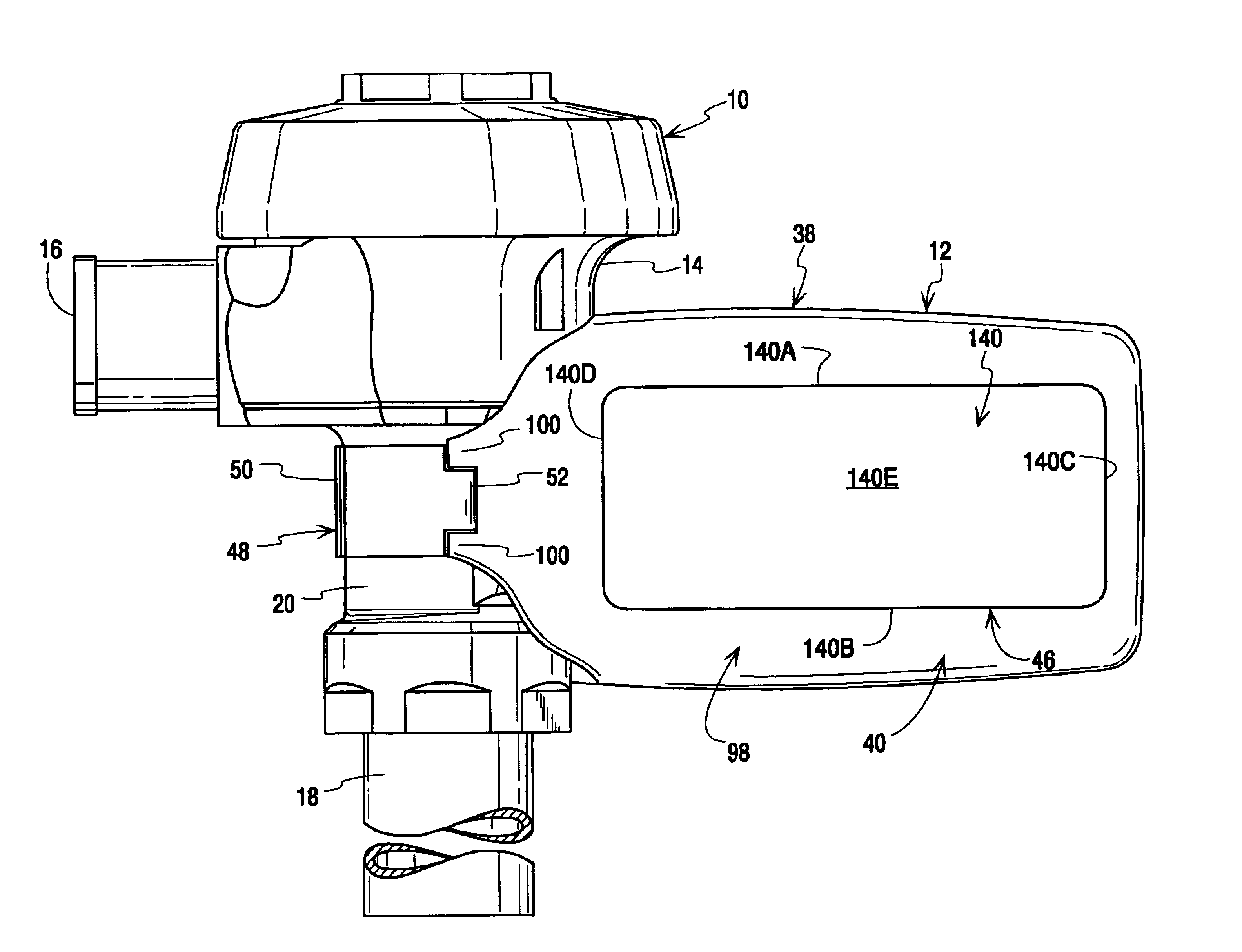 Automatically operated handle-type flush valve