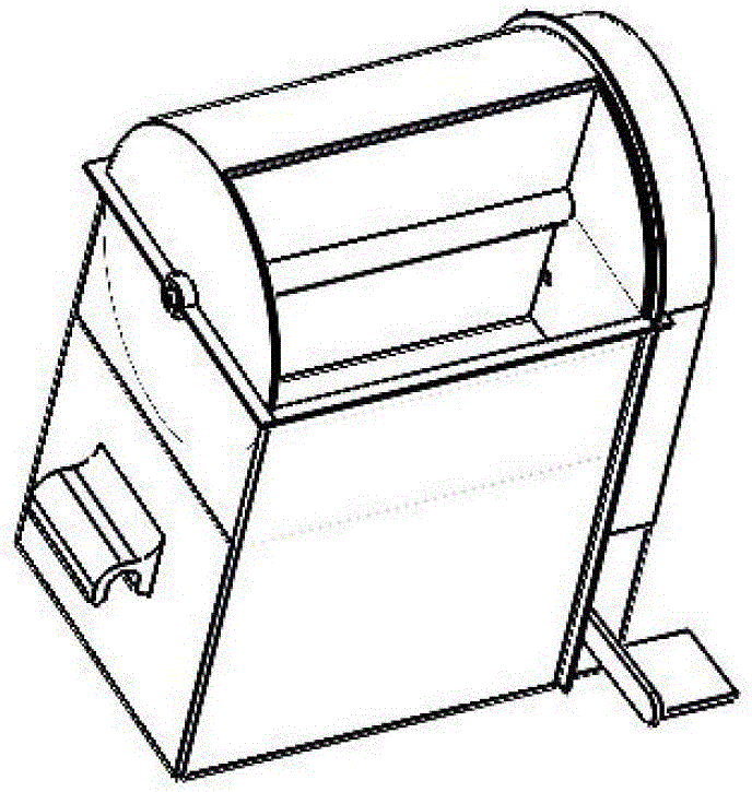 A foot-operated dustbin with internal and external partitions