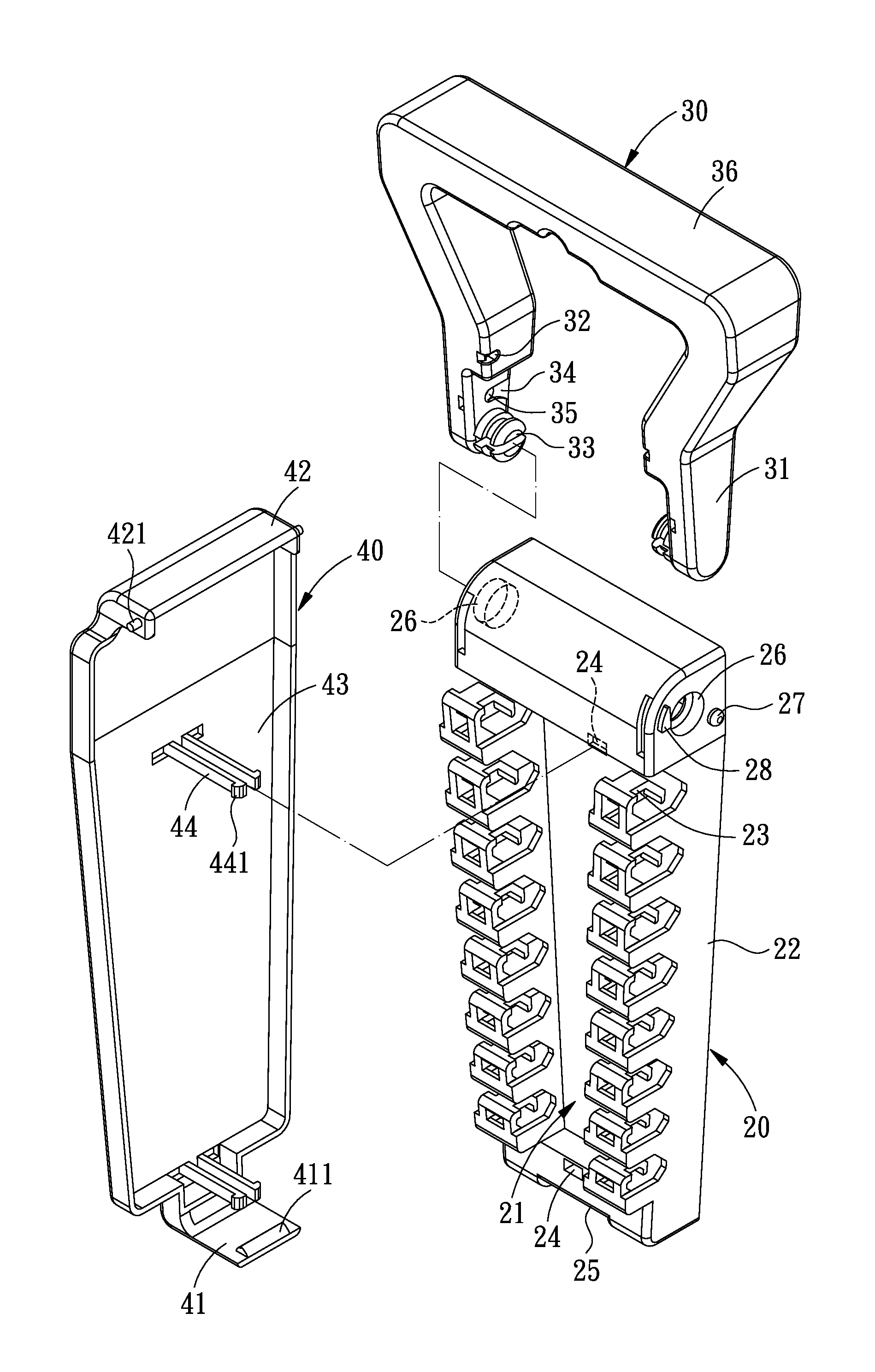 Locking structure for a tool box