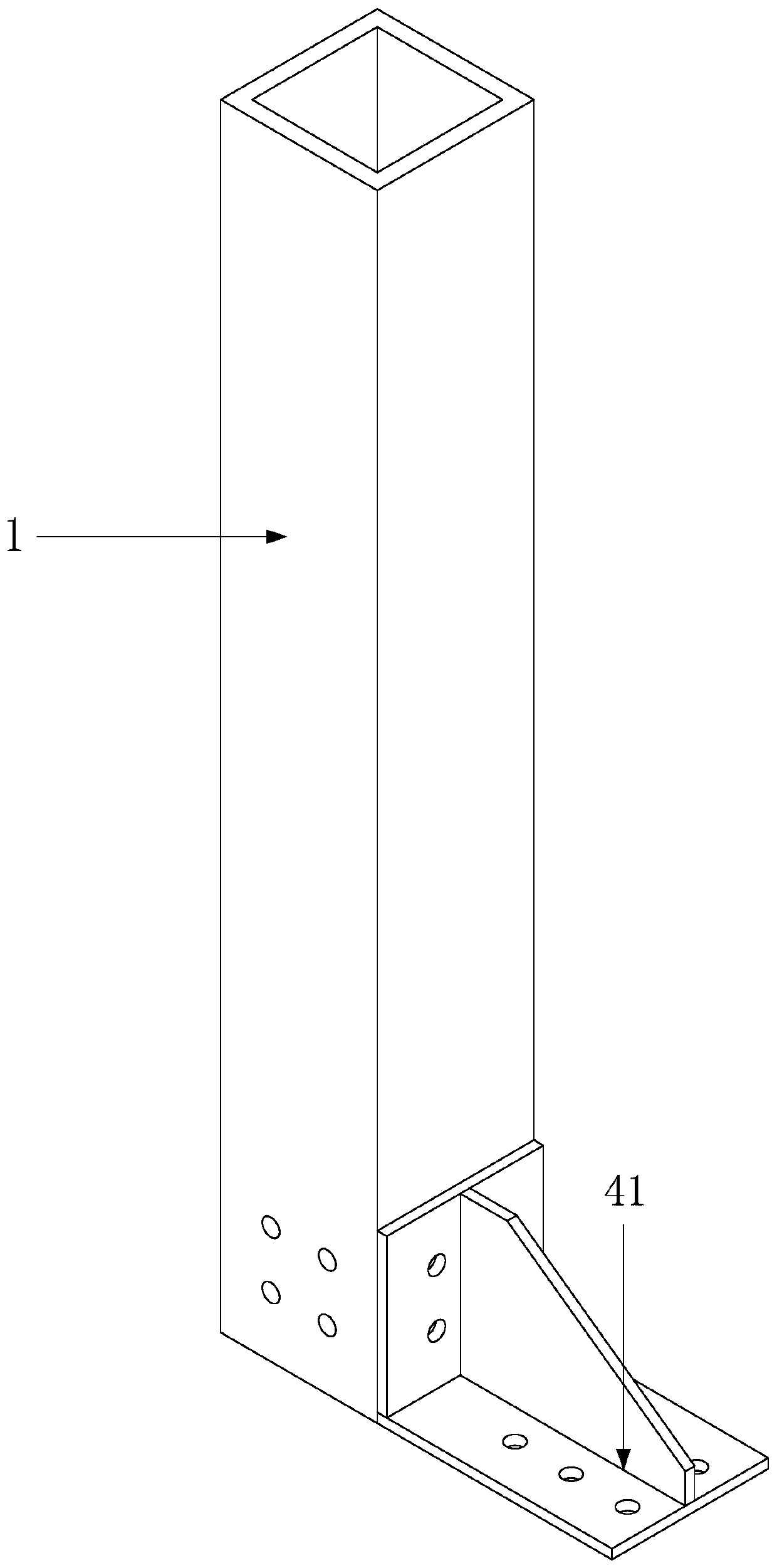 Beam column joint for connecting assembling type steel structure inner inserting plate square steel pipe column clamping plate