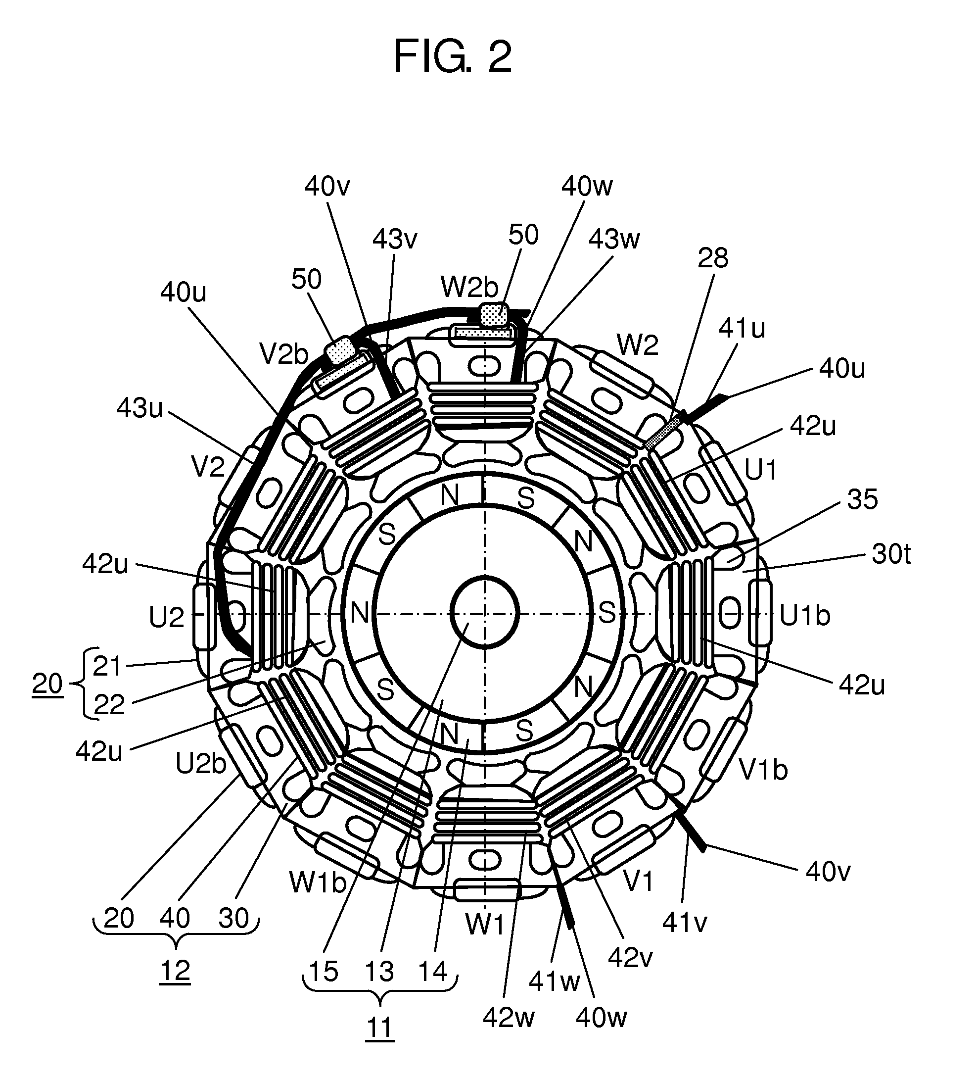 Motor and method for manufacturing stator therefor