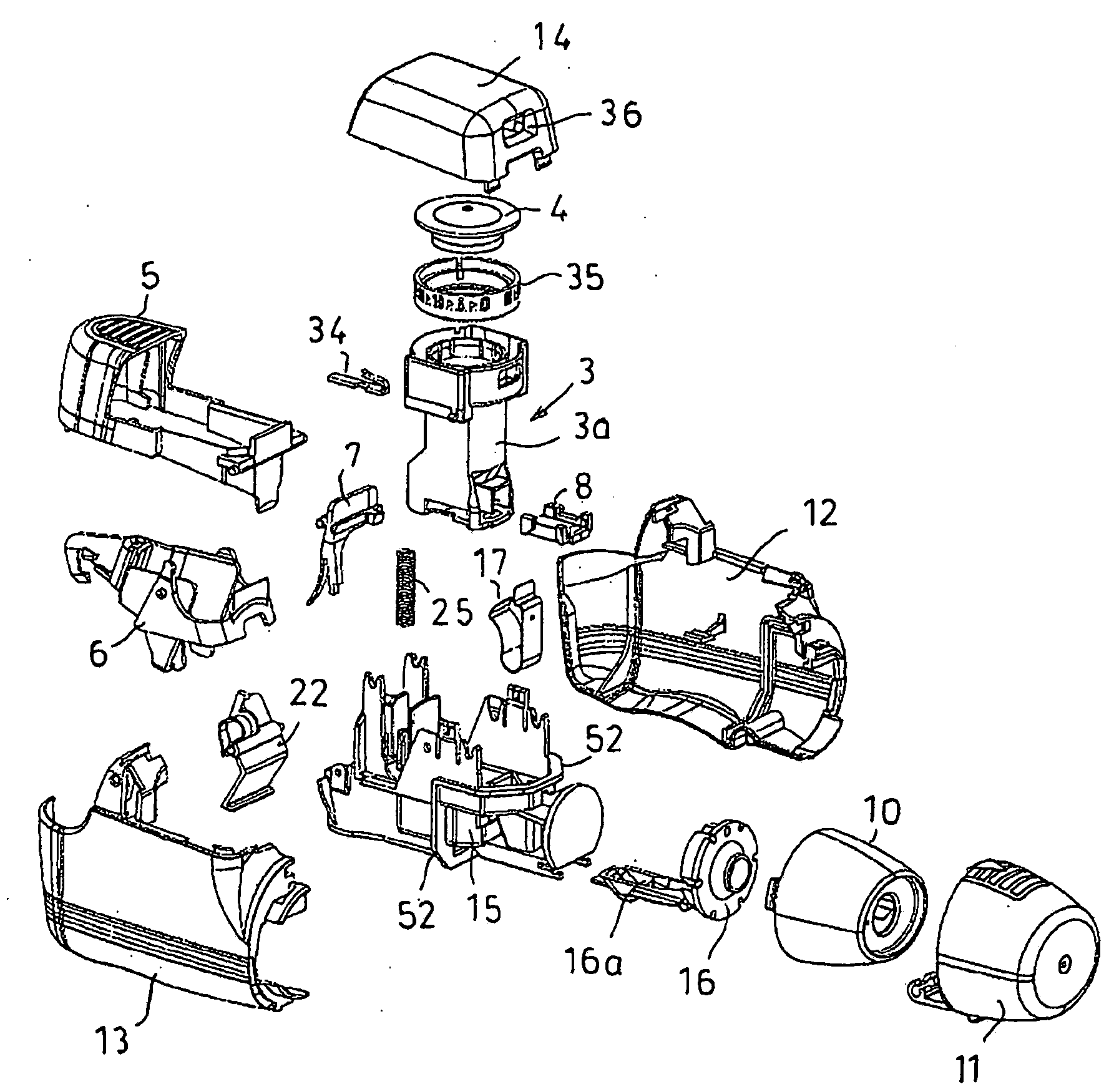 Inhalation device for powdered drugs