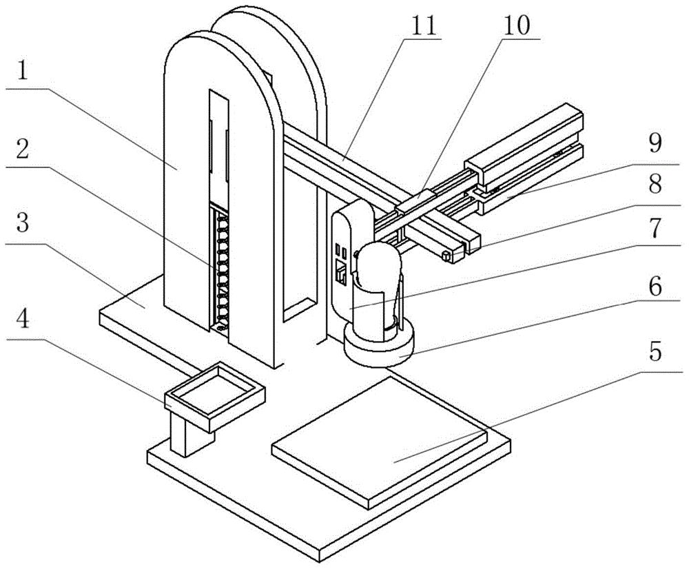 A three-degree-of-freedom manual stamping machine