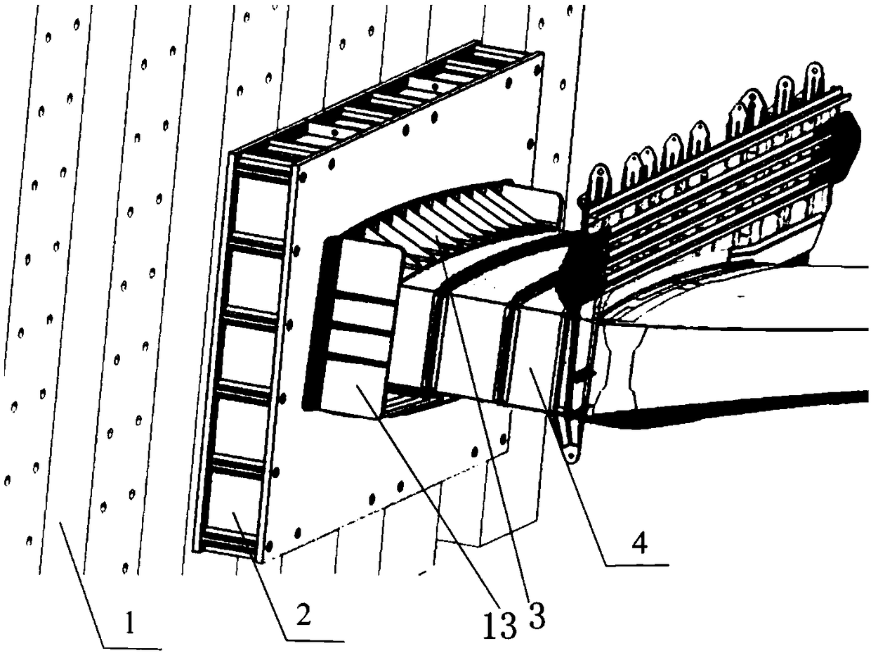 Upper wall end and wallboard connecting integral corner box assembly