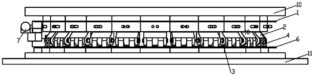 A hook type connecting and unlocking device