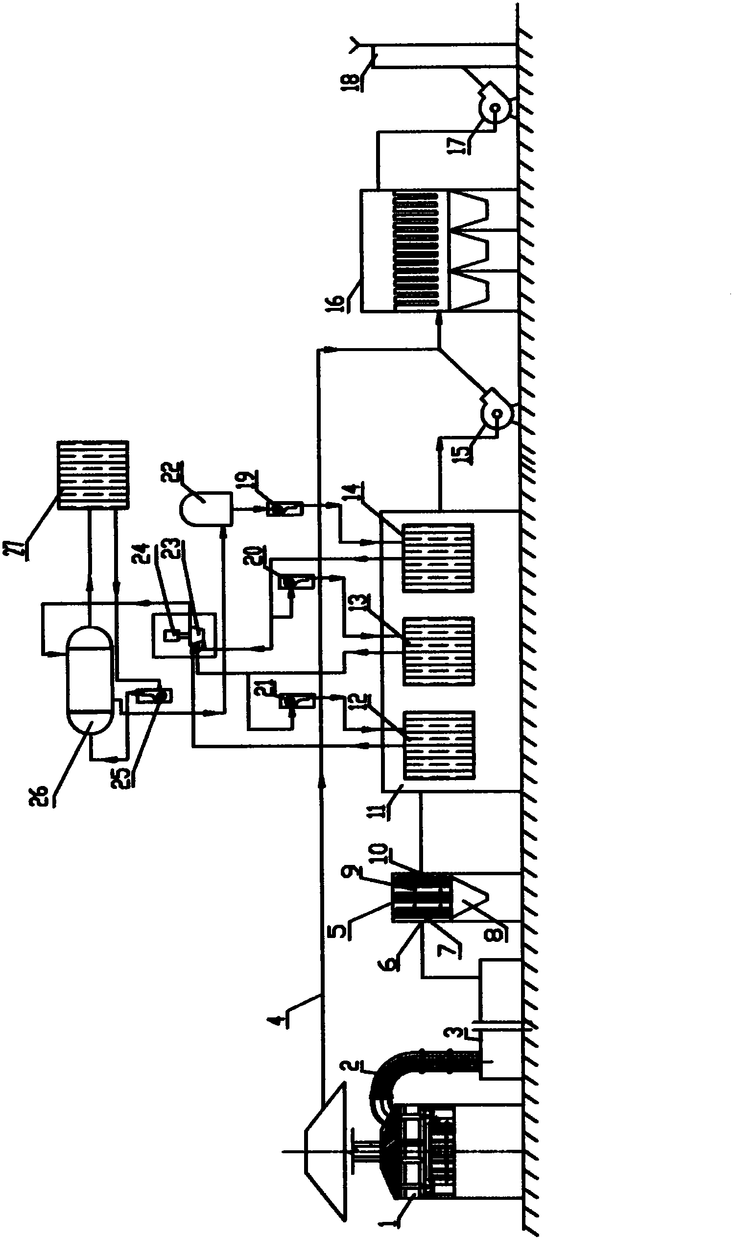 Method for power generation by utilizing flue gas waste heat of semi-sealed electric furnace