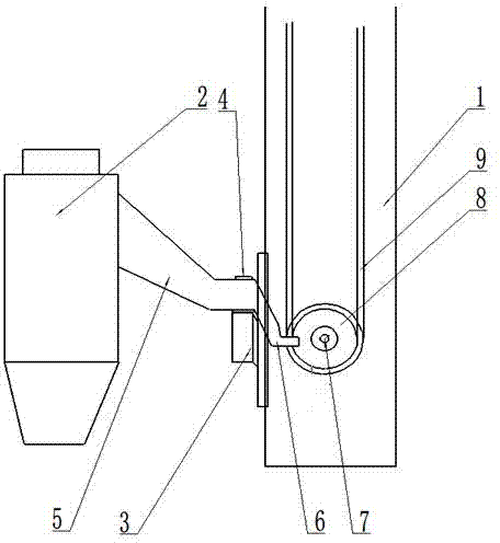 Hydraulic drill rig coarse filter linked slag discharge device