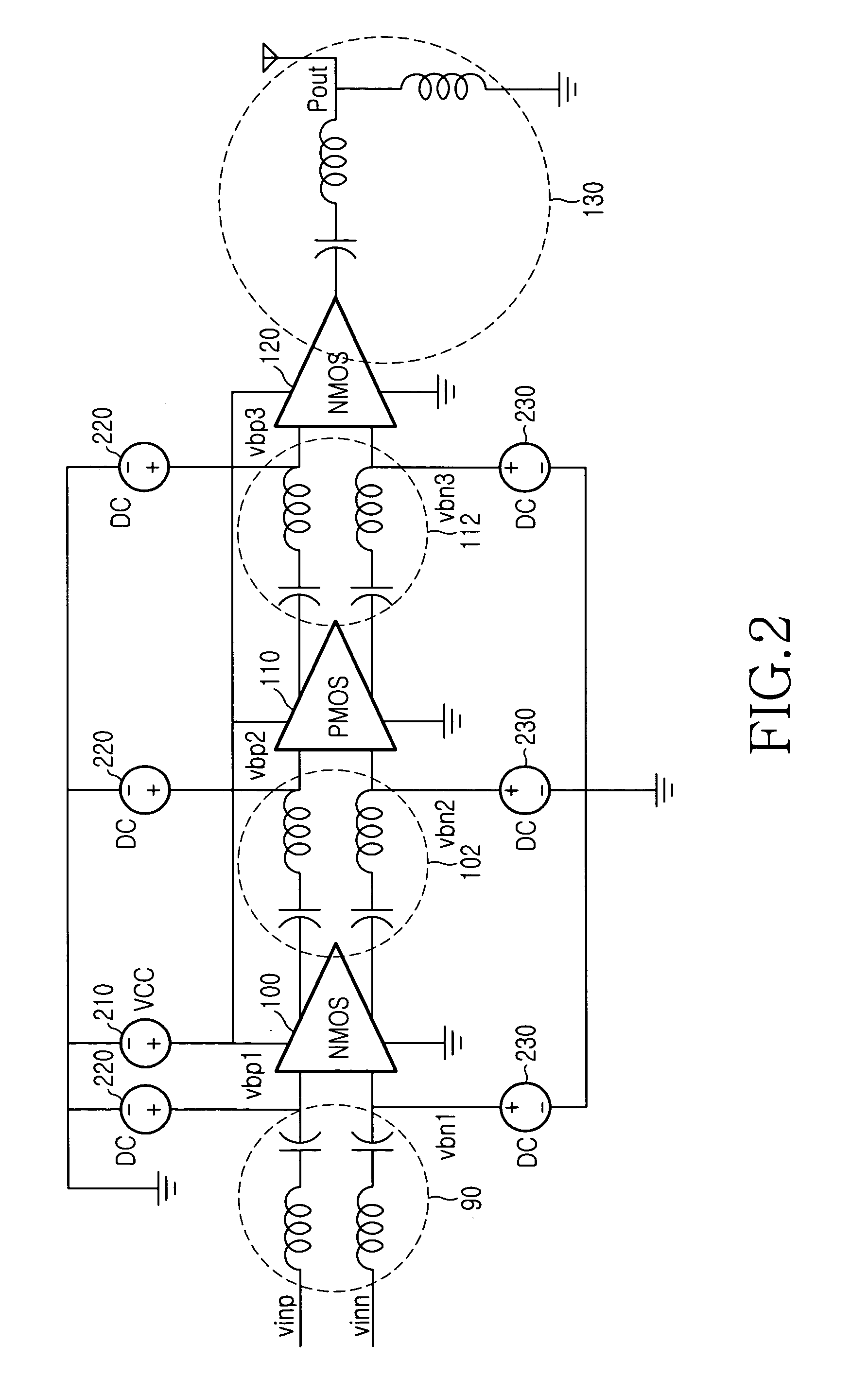 Power amplifier for a transmitter