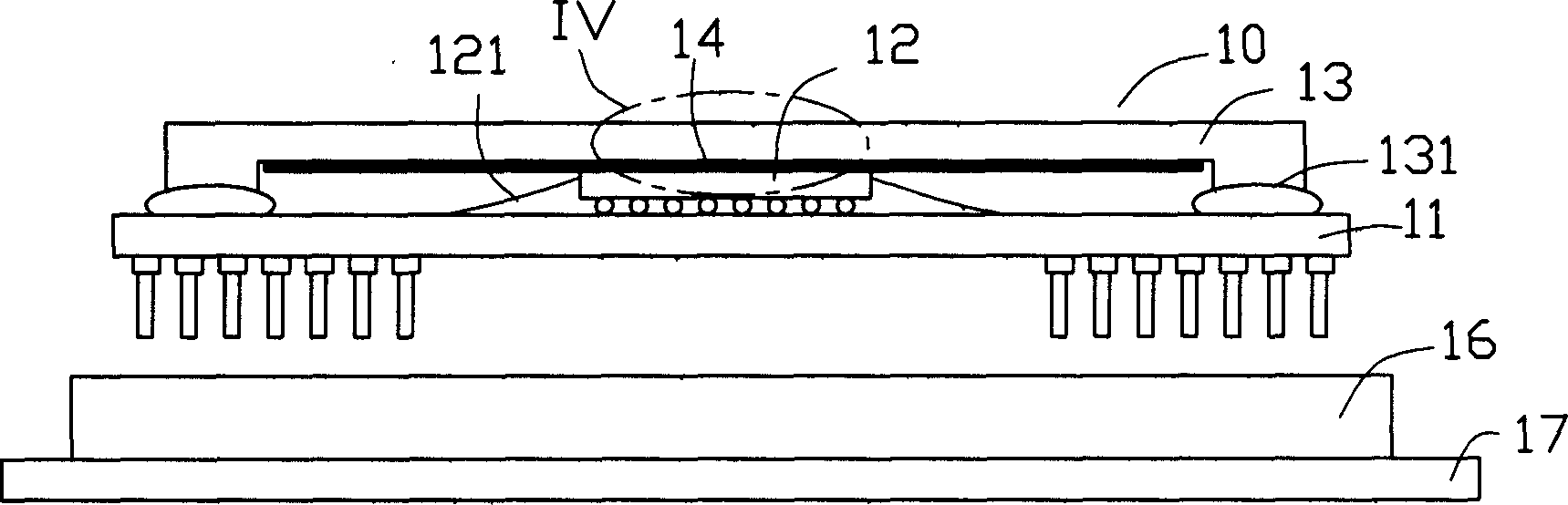 Integrated circuit packaging structure and manufacturing method thereof