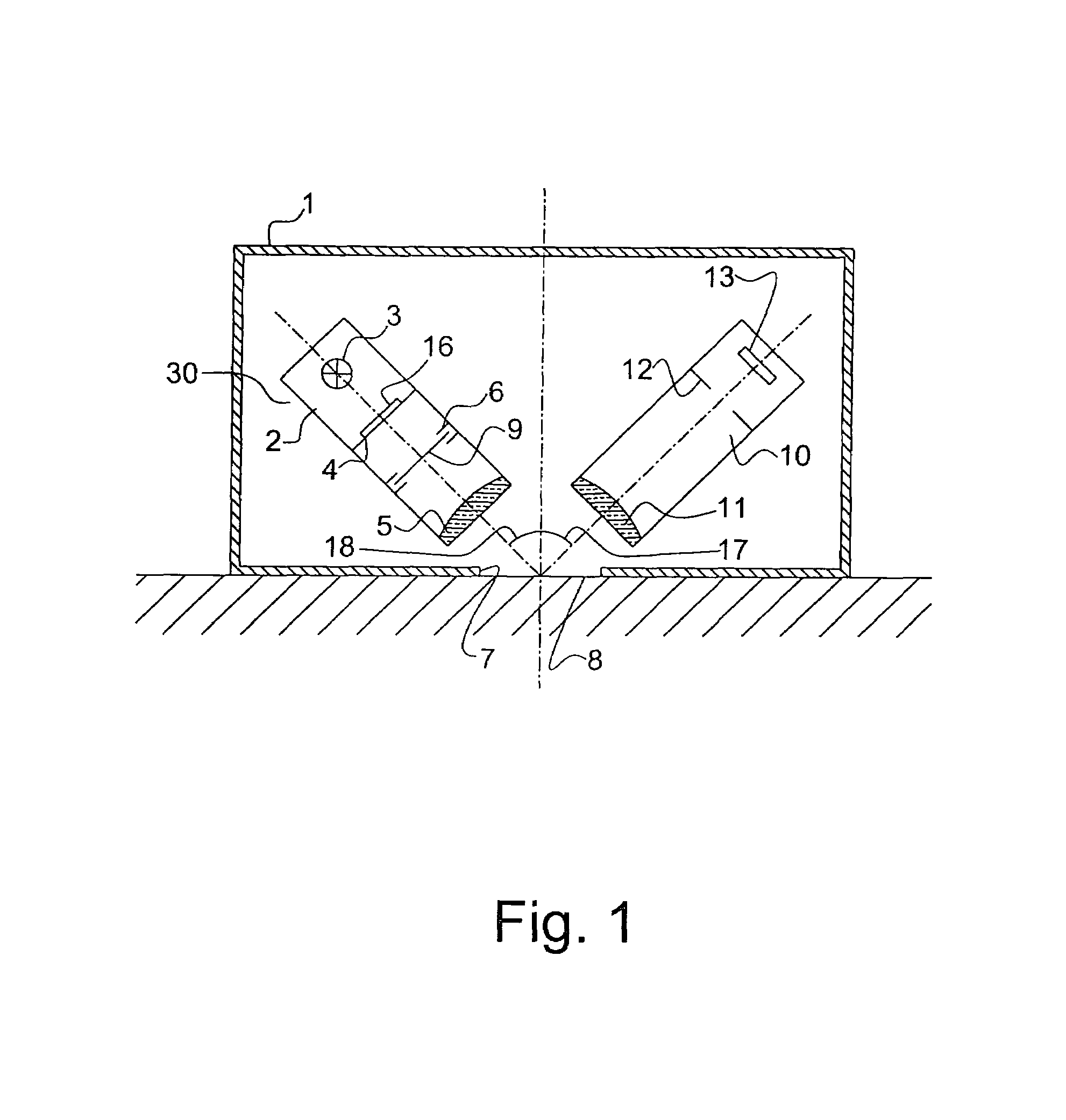 Device and method for the determination of the quality of surfaces