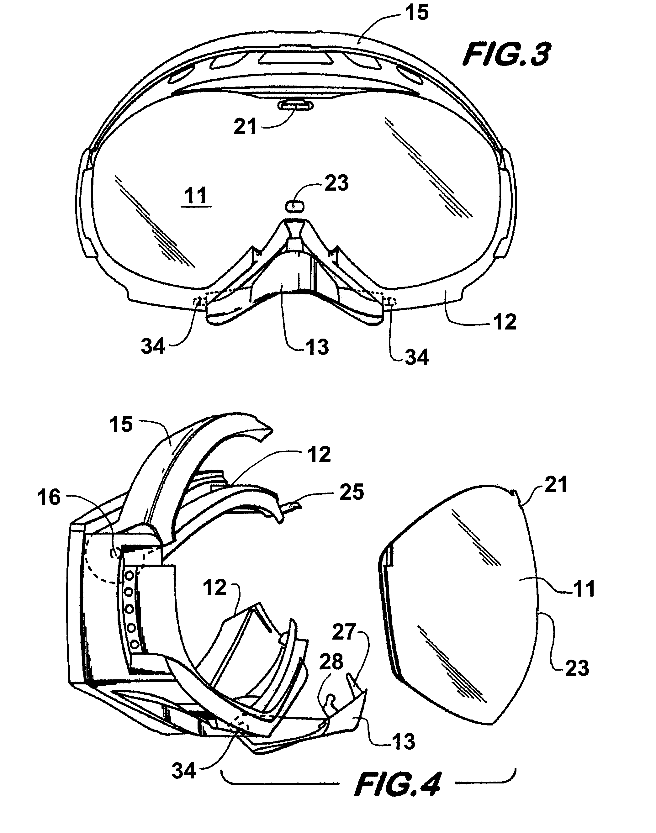Goggles with interchangeable lens