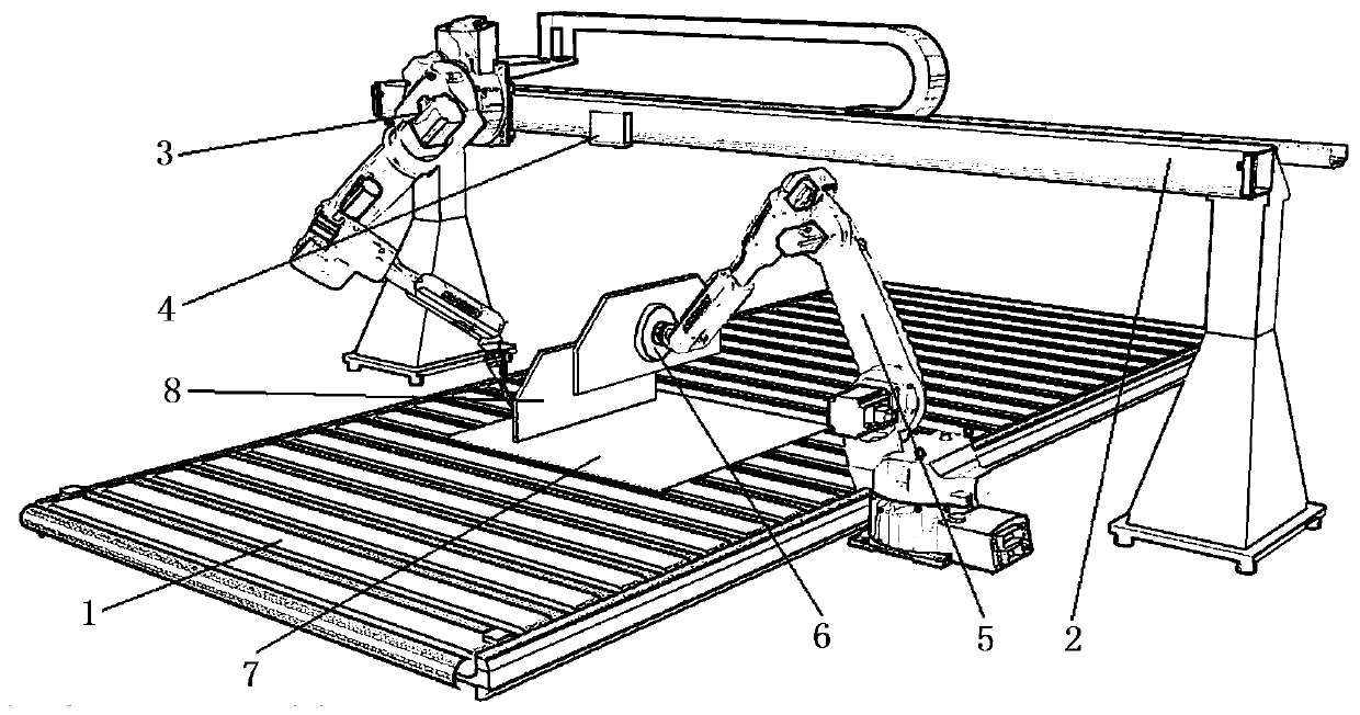 Ship sub-assembly automatic assembling device based on binocular vision and implementation method thereof