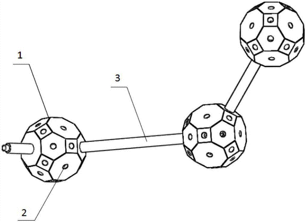 Polyhedron ball-and-stick model