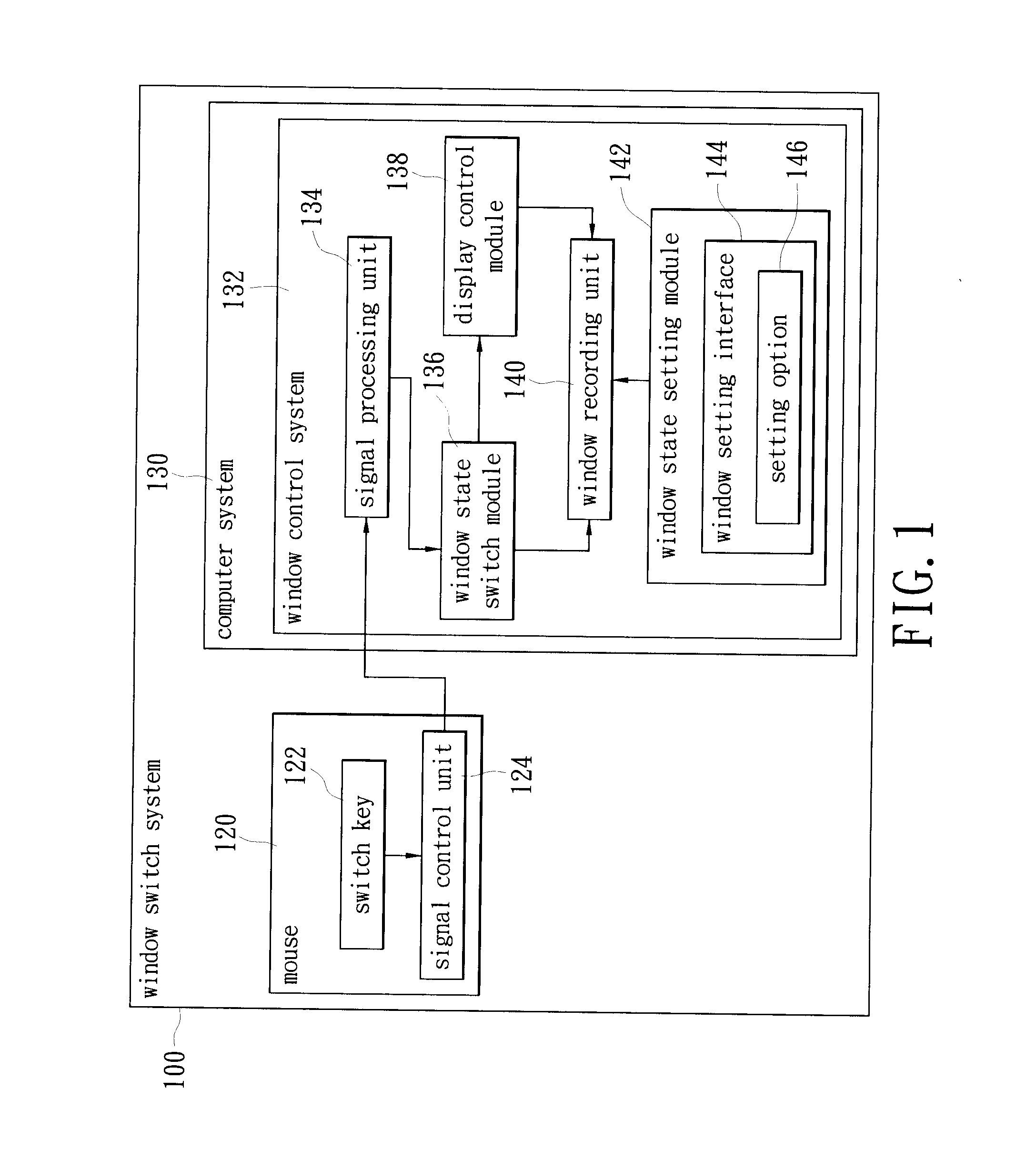 Window switch system