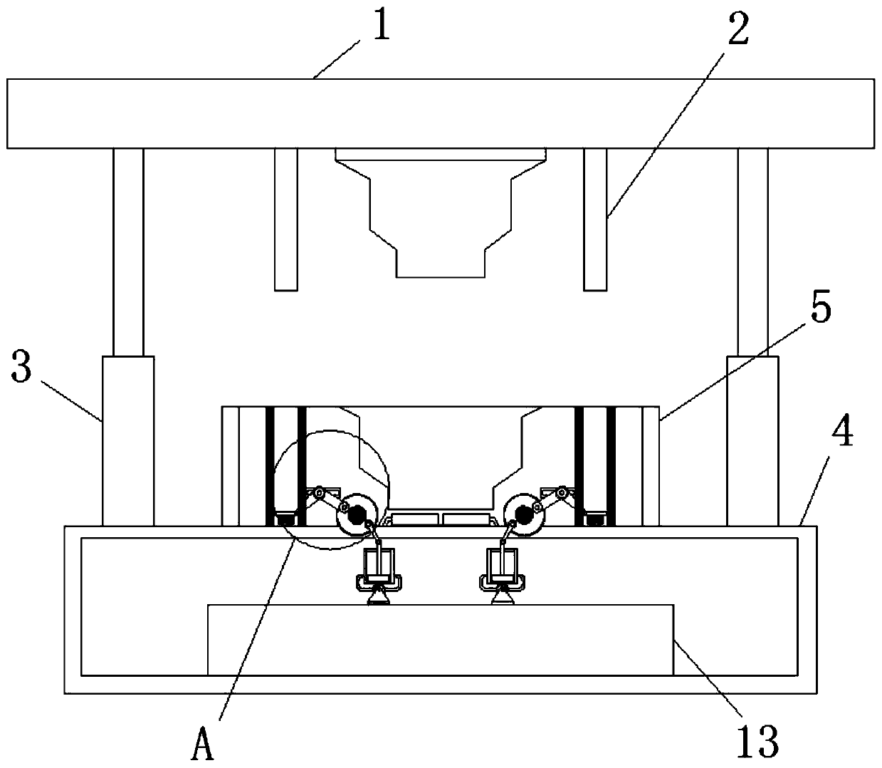 Punching device capable of automatically cooling outer wall of punching cavity