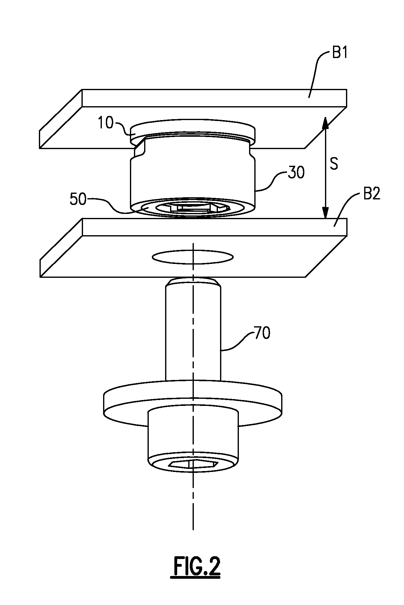 Fastening device with tolerance compensation