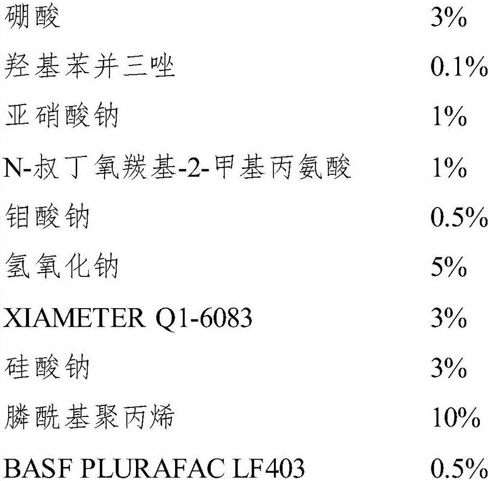 Engine cooling liquid complex agent and preparation method thereof