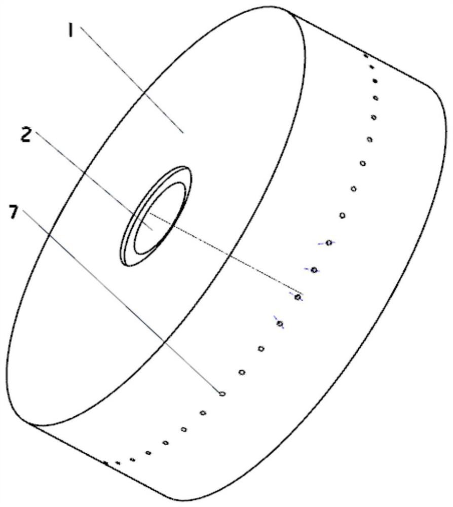 Oil flinger with water-drop-shaped turbulent flow columns