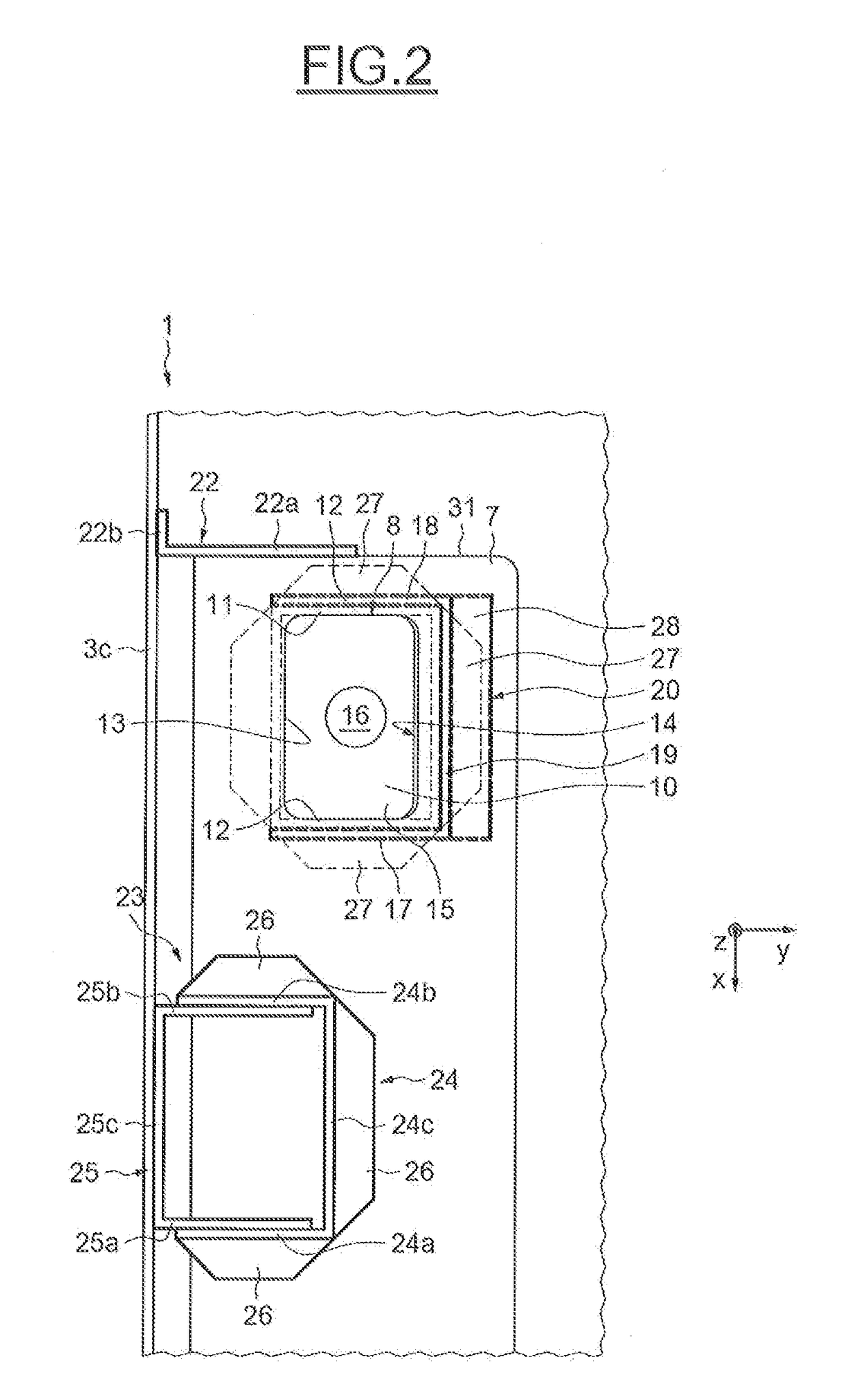 Body structure of a motor vehicle with reinforcements for distributing the forces linked to a rear shock absorber of the vehicle