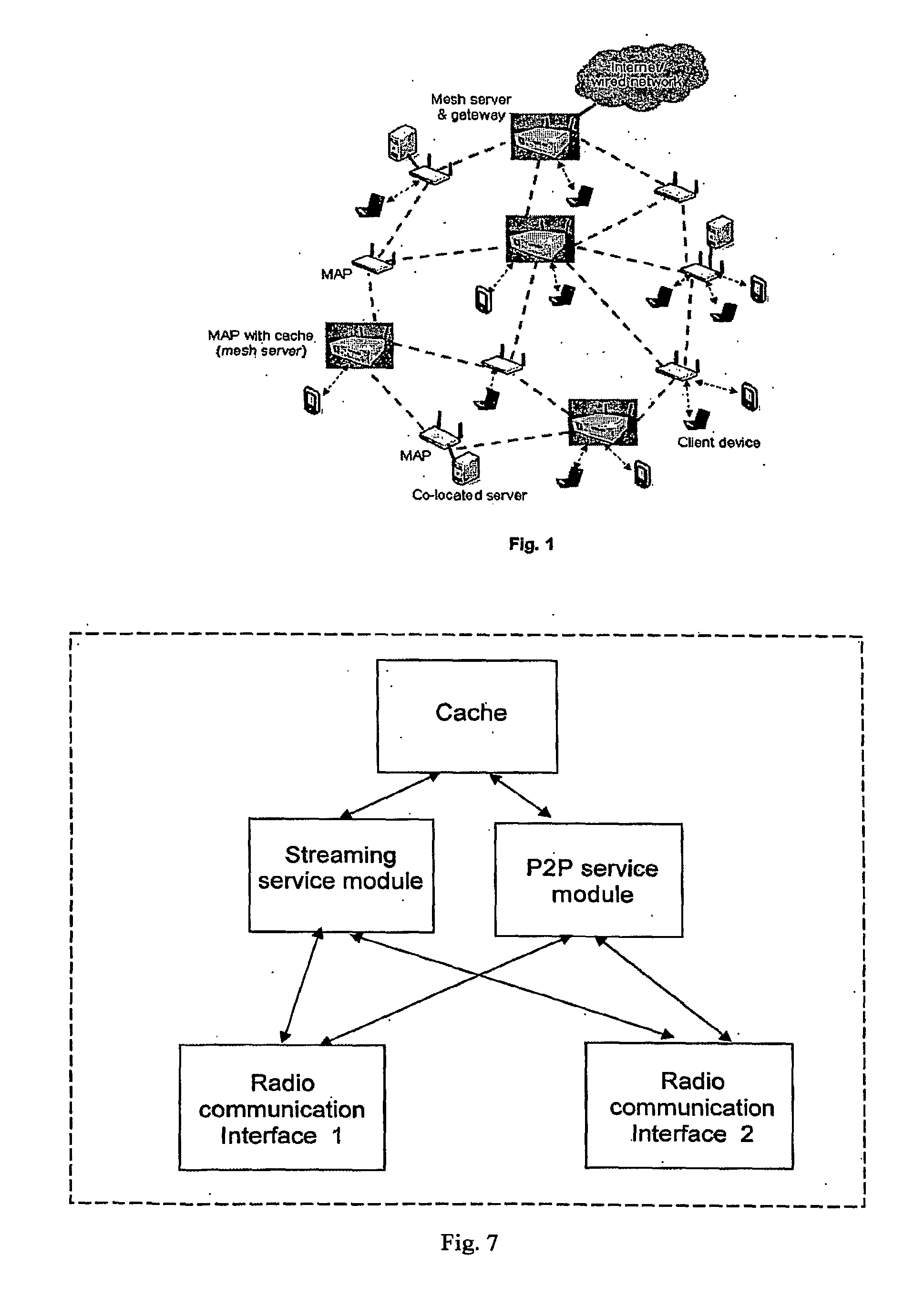 Unified peer-to-peer and cache system for content services in wireless mesh networks