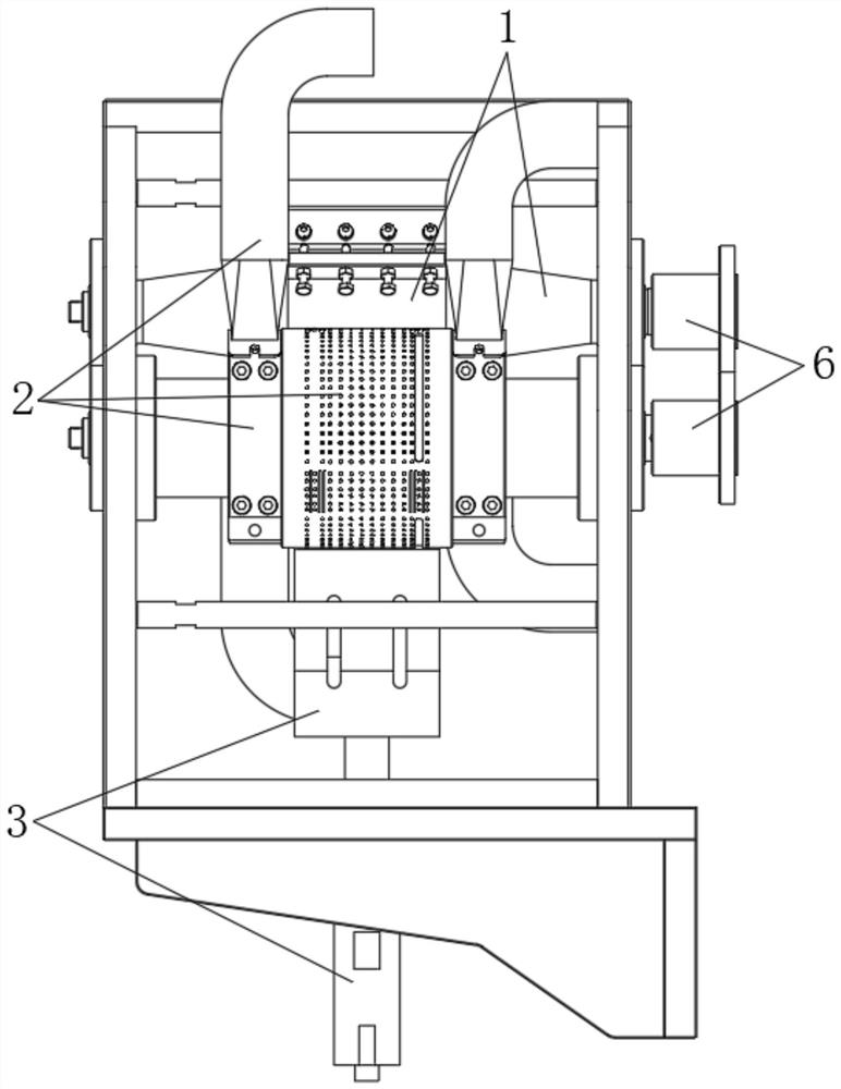 Ear loop slitting and fixing integrated device of masks