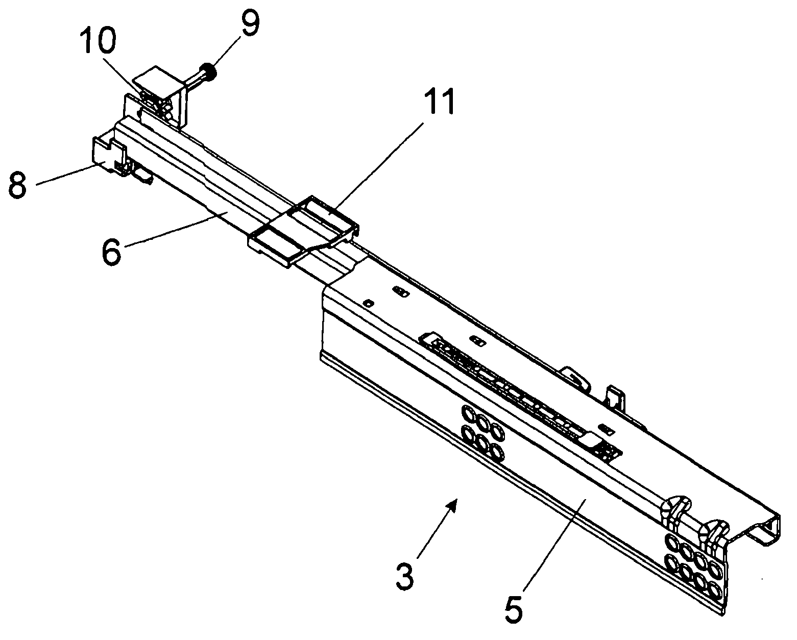 Device for attaching functional part to guide rail of drawer pulling-out guider