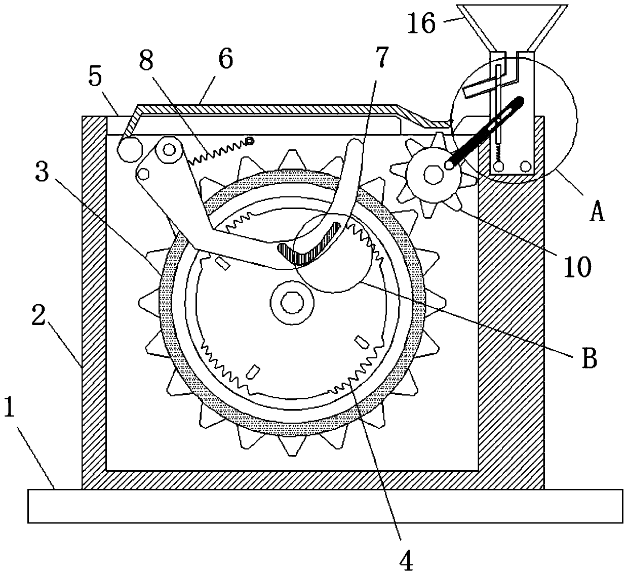 Fish pond fixed-point quantitative automatic feeding device based on Internet