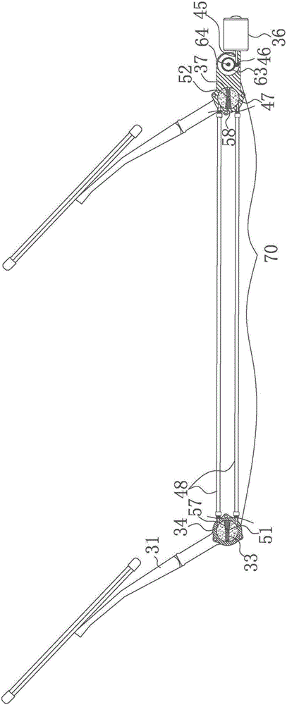 Flexible wall bearing wiper linkage blade hydraulic wiper