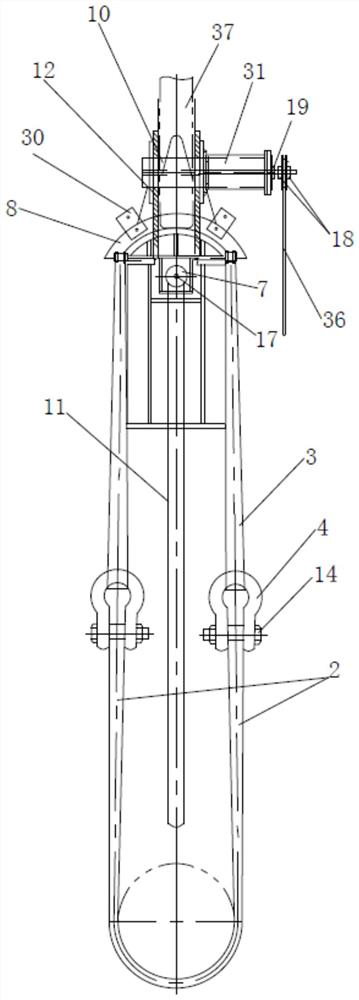 Lifting device and lifting method for steam turbine rotor
