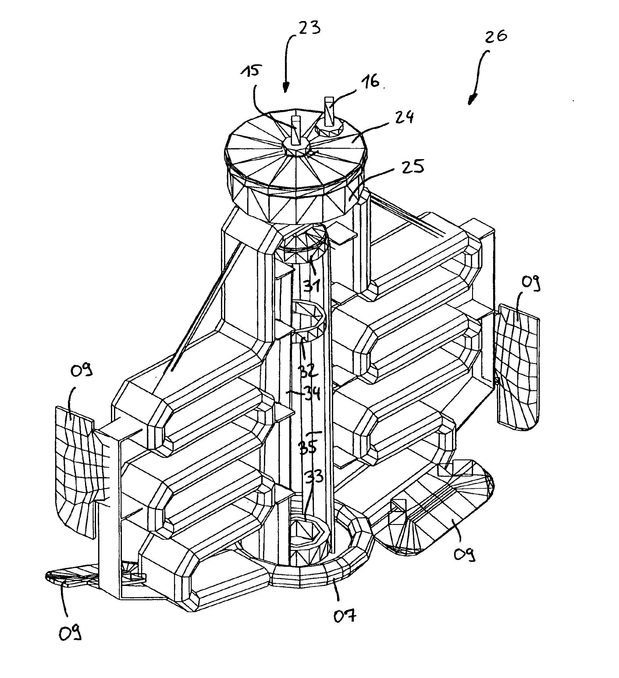 Method for cooling meals and stirring device embodied as heat exchanger