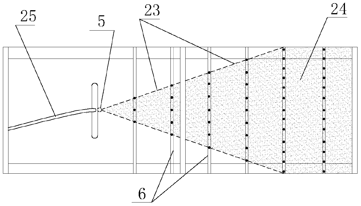 Airflow-fog drop-dust three-phase medium coupling sedimentation experimental device and method